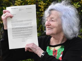 Margaret Gregg, 80, with her letter from the Cabinet Office informing her of the BME awarded to her in this year's New Year's Queens Honours List.