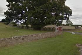 The turn off for Barnard Castle's Jersey Farm Hotel