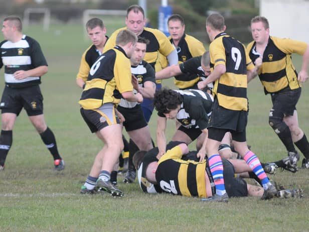 An archive picture of the Jarrovians in action.
