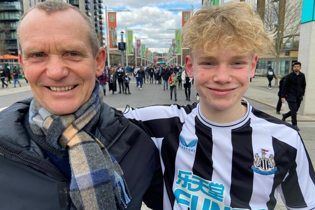 Newcastle United fans on Wembley Way