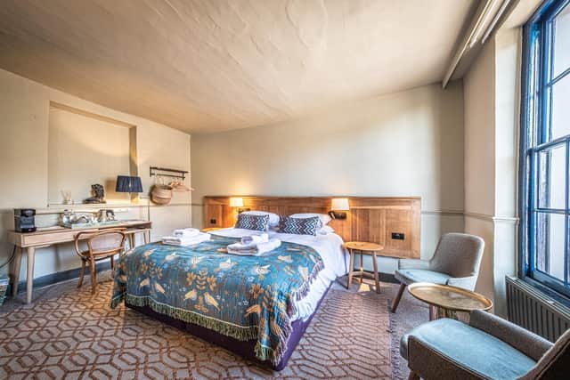 One of the bedrooms at The Feathers