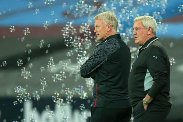 David Moyes has praised the job Steve Bruce has done at Newcastle United. (Photo by ADAM DAVY/POOL/AFP via Getty Images)