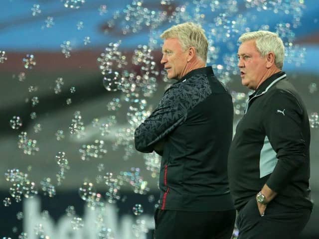 David Moyes has praised the job Steve Bruce has done at Newcastle United.  (Photo by ADAM DAVY/POOL/AFP via Getty Images)