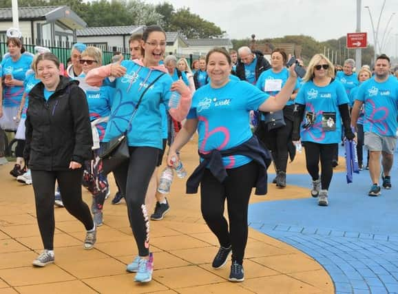 Some of the participants in the Alzheimer’s Society Memory Walk 2019 at Bents Park in South Shields. Picture by Tim Richardson.