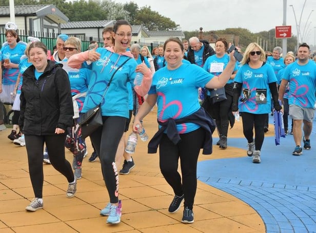 Some of the participants in the Alzheimer’s Society Memory Walk 2019 at Bents Park in South Shields. Picture by Tim Richardson.