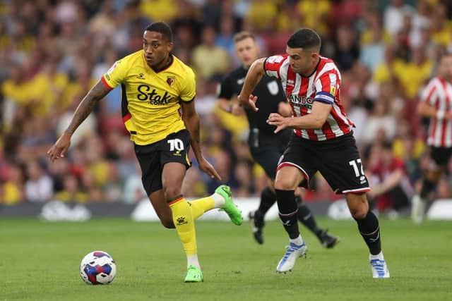 Joao Pedro has hit the ground running in the Championship this season - including scoring Watford's winner over Sheffield United (Photo by Marc Atkins/Getty Images)