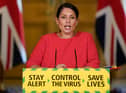 Home Secretary Priti Patel announced the quarantine measures during Friday's Government briefing. Photo credit: Andrew Parsons/10 Downing Street/Crown Copyright/PA Wire