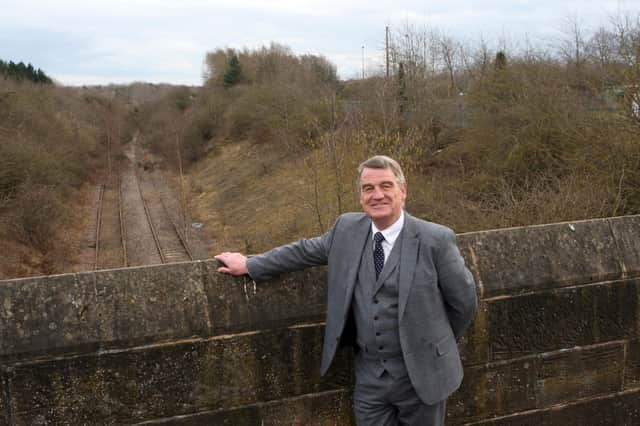 Council leader Martin Gannon at a stretch of the disused Leamside railway line.