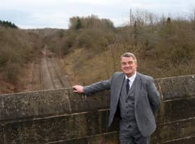 Council leader Martin Gannon at a stretch of the disused Leamside railway line.