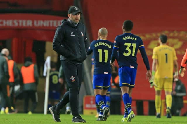 Ralph Hasenhuttl at Old Trafford.