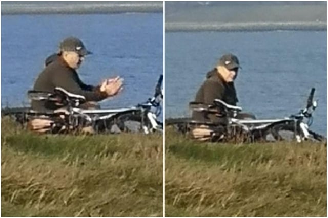 Northumbria Police has released these photos of a man they would like to speak to as part of inquiries into the incidents of indecent exposure.