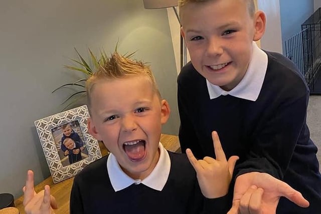 Back to school in South Tyneside. Finley and Hayden going into Year 2 and Year 5.