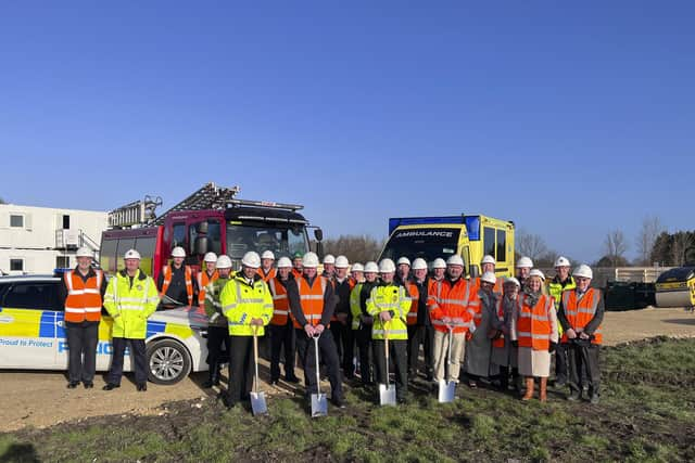 The turf cutting ceremony for the new eco-friendly Tri Station in Hebburn.