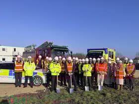 The turf cutting ceremony for the new eco-friendly Tri Station in Hebburn.
