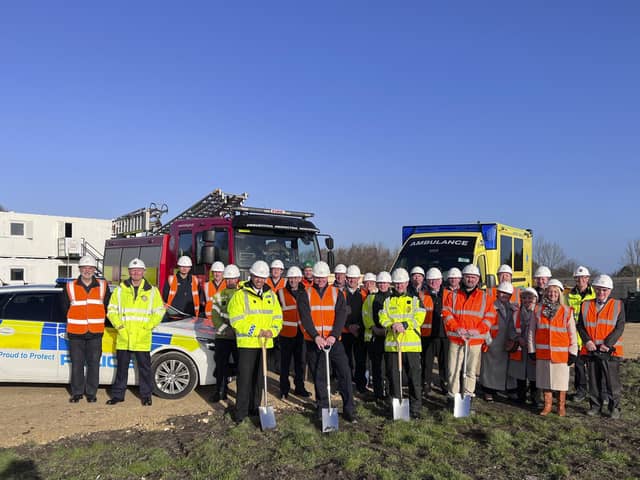 The turf cutting ceremony for the new eco-friendly Tri Station in Hebburn.