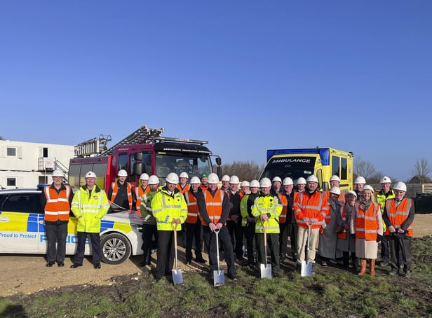 The turf cutting ceremony for the new eco-friendly Tri Station in Hebburn.