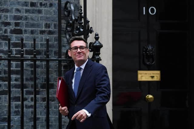 Prime Minister Andy Burnham departs 10 Downing Street to attend his first Prime Minister's Questions at the Houses of Parliament on Wednesday. Photo by PA Wire