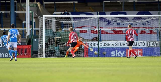 Siriki Dembele puts Peterborough into the lead against Sunderland