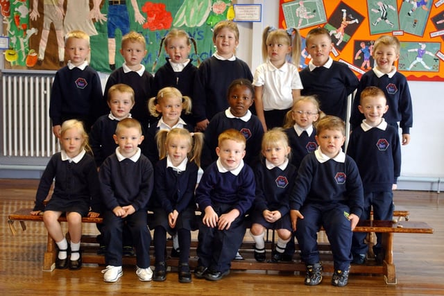 Mrs Gregory's reception class was in the picture at St Mary's CofE Primary School at Tyne Dock.
