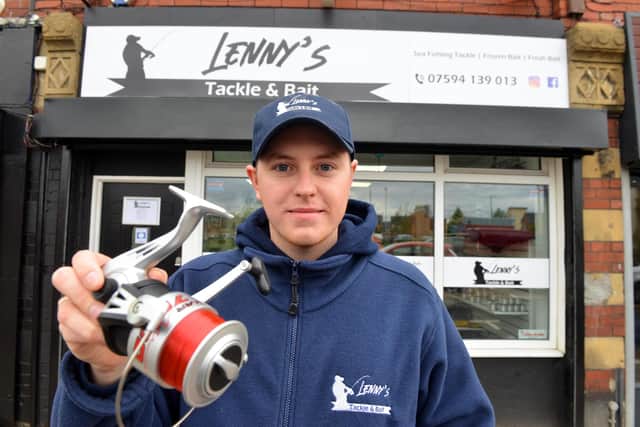 Lenny's Tackle & Bait fishing shop owner Lenny Davis at his new shop at The Nook.