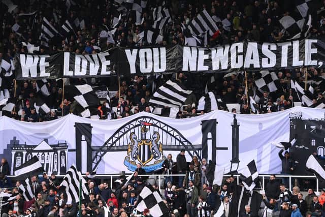 Newcastle United fans pre-match (Photo by Stu Forster/Getty Images)