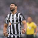 Atletico Mineiro's Diego Costa reacts during the first leg football match of the 2021 Brazil Cup final against Athletico Paranaense at the Mineirao stadium in Belo Horizonte, on December 12, 2021. (Photo by DOUGLAS MAGNO / AFP) (Photo by DOUGLAS MAGNO/AFP via Getty Images)