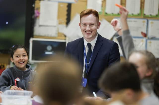 Trainee teacher Anthony Maratty at St Bede’s Catholic Primary School.
