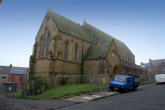 St Aidan's Church at the Lawe Top, before its demolition.