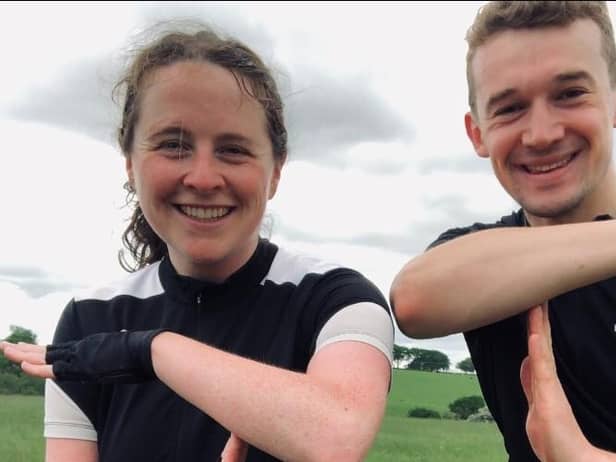 Alex and Sarah are in the saddle to help others