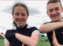 Alex and Sarah are in the saddle to help others
