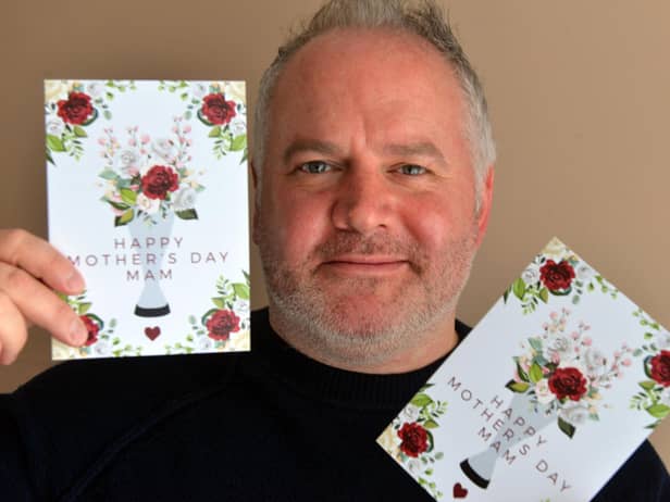 Mal Robinson with the Mackem Mother's Day card.