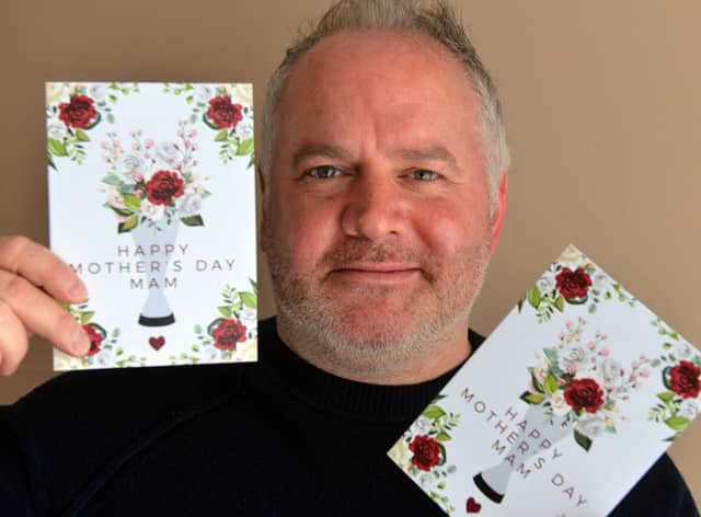 Mal Robinson with the Mackem Mother's Day card.