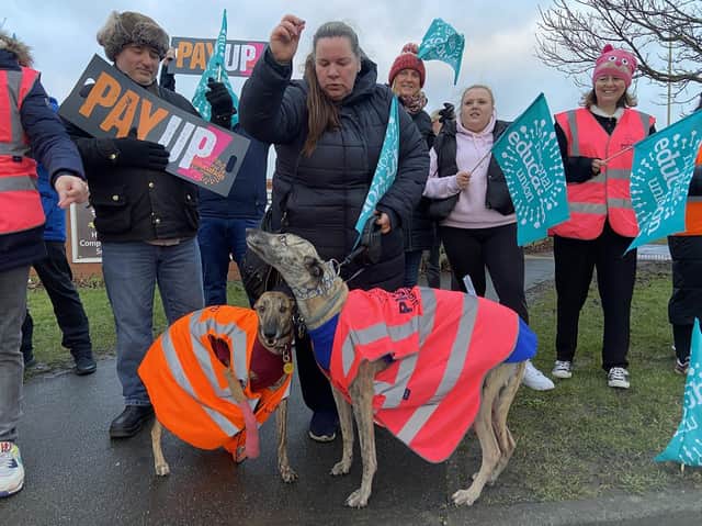 National Education Union members are demanding pay inline with inflation and improved funding for schools.

Picture by FRANK REID