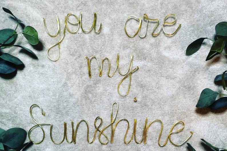 WillowandMarl sells Handmade home decor and accessories. This is a custom wire sign.