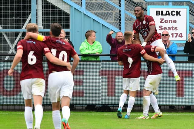 South Shields defeated Workington in the last round of the FA Cup