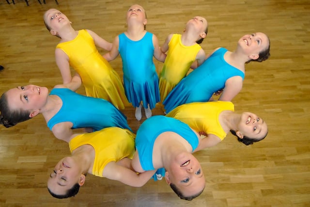 Members of the Hatton School of Dance under-10 team which won a championship in British ballroom dancing 13 years ago.