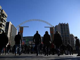 Fans head to Wembley for last year's Carabao Cup final.