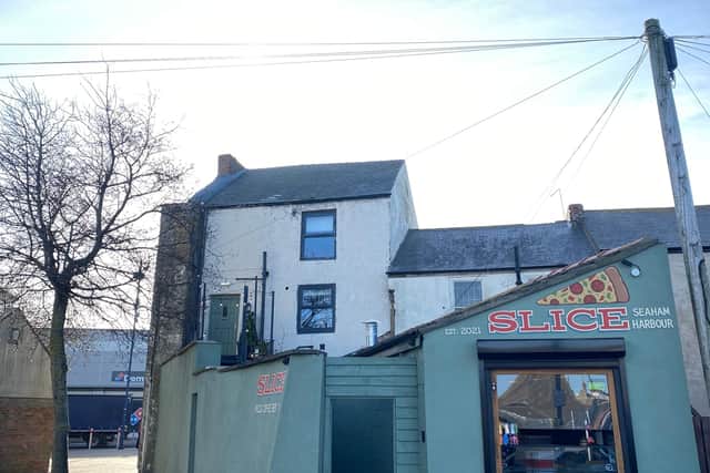 The Air B'nB has been created in the top two floors of the gable end building in Church Street