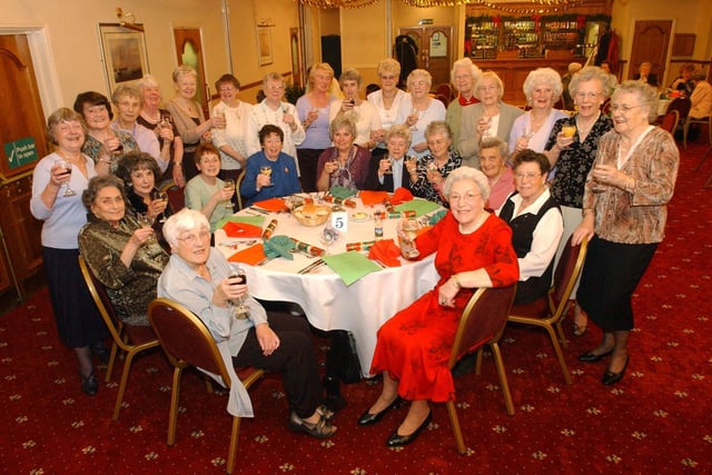 The Horsley Hill Garden Group enjoying Christmas dinner at the hotel 17 years ago.