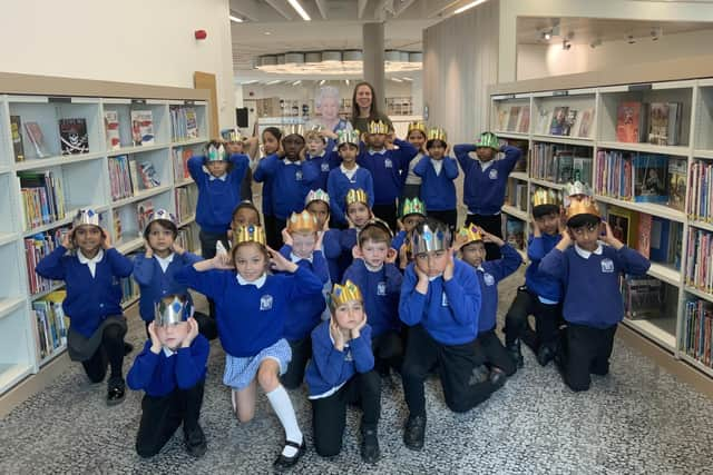 Marine Park Primary School children visit The Word in South Shields for a Right Royal Read.