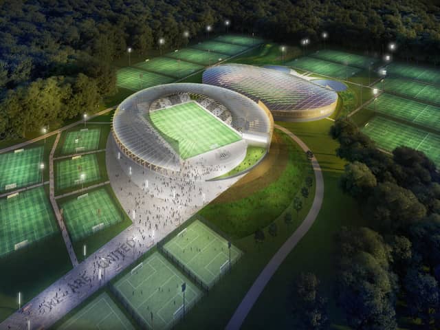 The new Newcastle United training complex and 'community stadium' proposed by GT3.