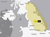 This graphic from the Met Office shows the area covered by the warning.