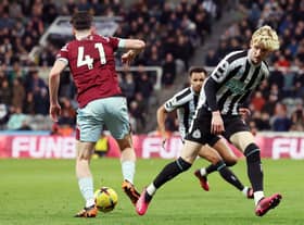 Anthony Gordon made his Newcastle United debut against West Ham on Saturday evening (Photo by Ian MacNicol/Getty Images)