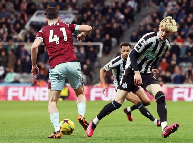 Anthony Gordon made his Newcastle United debut against West Ham on Saturday evening (Photo by Ian MacNicol/Getty Images)