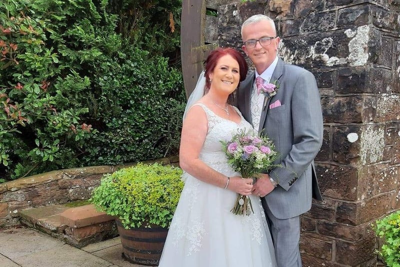 Eva says: "After losing my dad to coronavirus on April 1 we finally got married but without him by my side, love you dad Joseph Jenkins."
