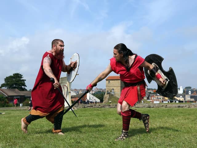 A previous year's Arbeia Roman Festival taking place in South Shields.