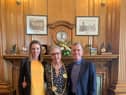 Carl Mowatt and Alexis Dodd with the Mayor of South Tyneside, Cllr Pat Hay