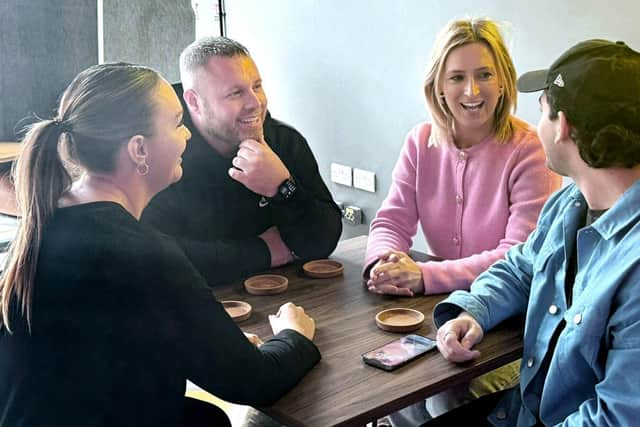 L-R  Linzi Cormack, SEO Team Lead, Andy Taylor, Team Lead, Lucy Stirman, SEO Executive, Nathan Georg