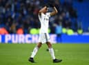 Cody Drameh of Leeds United acknowledges the fans following the Emirates FA Cup Third Round match between Cardiff City and Leeds United at Cardiff City Stadium on January 08, 2023 in Cardiff, Wales. (Photo by Dan Mullan/Getty Images)