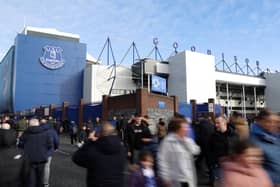 LIVERPOOL, ENGLAND - FEBRUARY 03: General view outside the stadium during the Premier League match between Everton FC and Tottenham Hotspur at Goodison Park on February 03, 2024 in Liverpool, England. (Photo by Clive Brunskill/Getty Images)